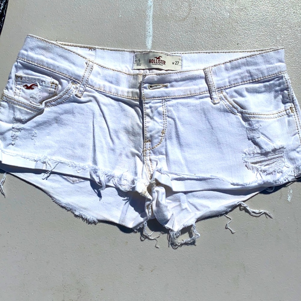 White Jean shorts